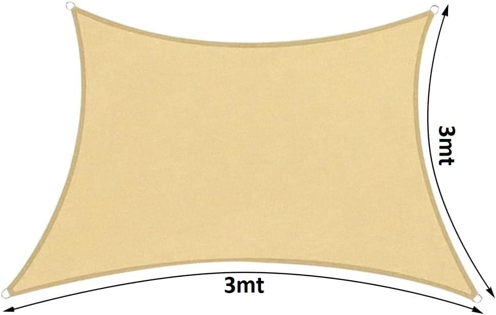Tenda Ombrellone Antiriflesso, Vela Ombreggiante Anti UV 3 x 3 mt Beige in Vele parasole Danyx - Casoria, commercioVirtuoso.it
