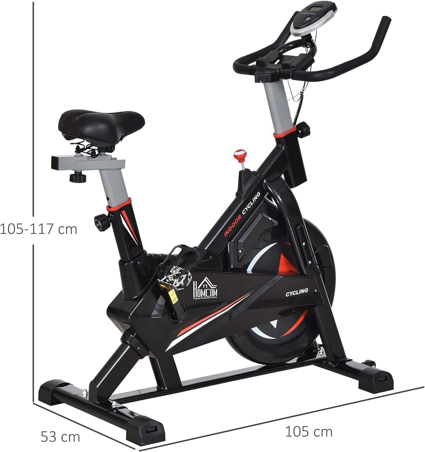 Cyclette Professionale con Supporto per Cellulare, Monitor LCD, Manubrio e Resistenza Regolabile in Cyclette Danyx - Casoria, commercioVirtuoso.it
