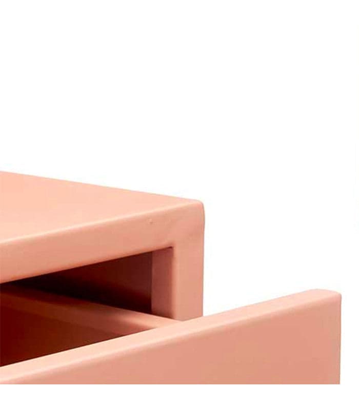Tavolino 1 Cassetto Ausiliario Terracotta Metallo 42 x H50 x 35 cm Industriale in Comodini Danyx - Casoria, commercioVirtuoso.it