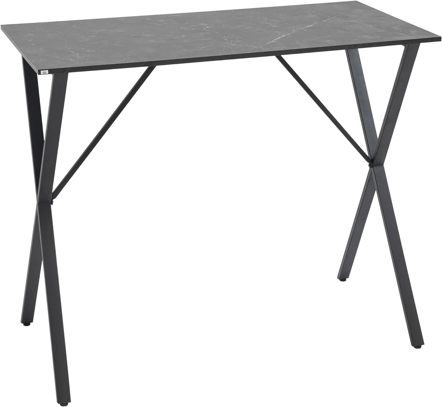 Bancone Bar Stile Moderno Industriale, Effetto Marmo 120x60x102cm, (Nero) in Tavoli da bar Danyx - Casoria, commercioVirtuoso.it