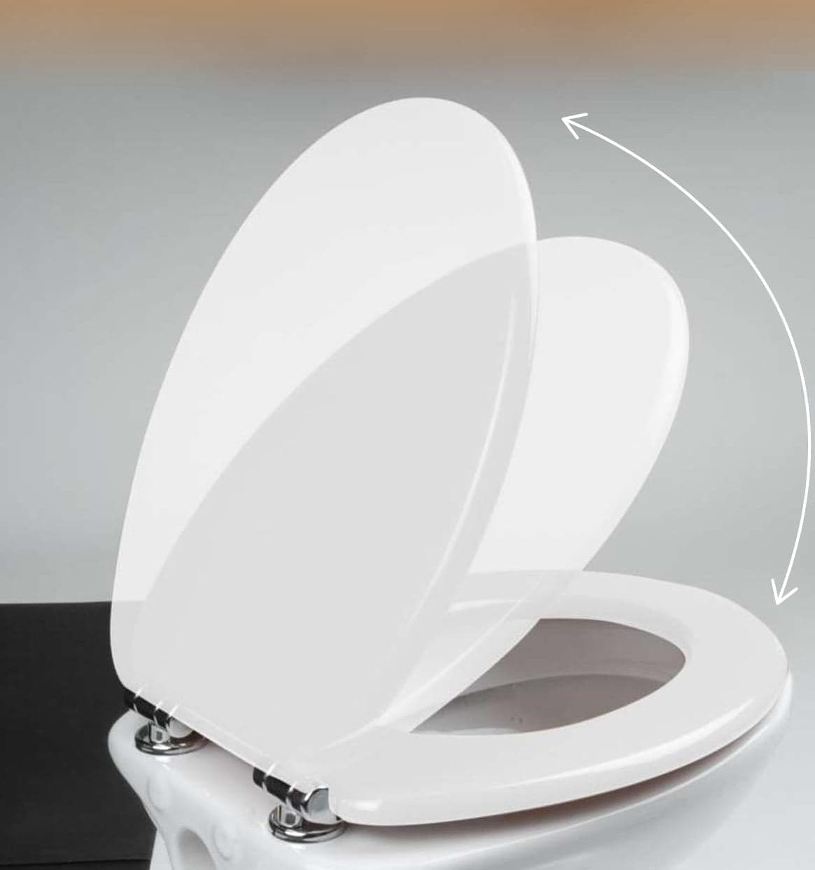 Copri Water Sedile WC Universale MDF Cerniere Metalliche Soft Close Rallentato in Sedili WC Danyx - Casoria, commercioVirtuoso.it