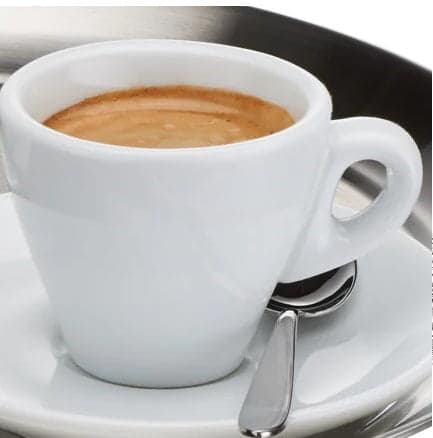 Tazzine in ceramica Bar Set 12pz 90ml con Bordo Grosso 5mm (Bianco) H6xD6,5cm in Set di tazza e piattino Danyx - Casoria, commercioVirtuoso.it