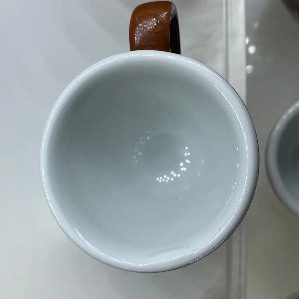 Tazzine in ceramica Bar Set 12pz 90ml con Bordo Grosso 5mm (Marrone) H6xD6,5cm in Servizi da caffè Danyx - Casoria, commercioVirtuoso.it