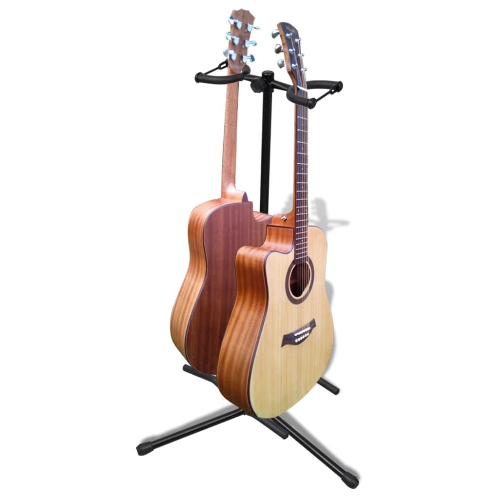 Doppio Supporto per Chitarra Regolabile e Pieghevole Postazione da Terra Nero in Supporti e reggi chitarra Esplodia - Napoli, commercioVirtuoso.it
