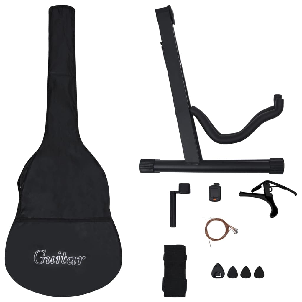 Chitarra Classica con 12 Pezzi Accessori per Principianti Nera 4/4 39 in Legno in Supporti e reggi chitarra Esplodia - Napoli, commercioVirtuoso.it