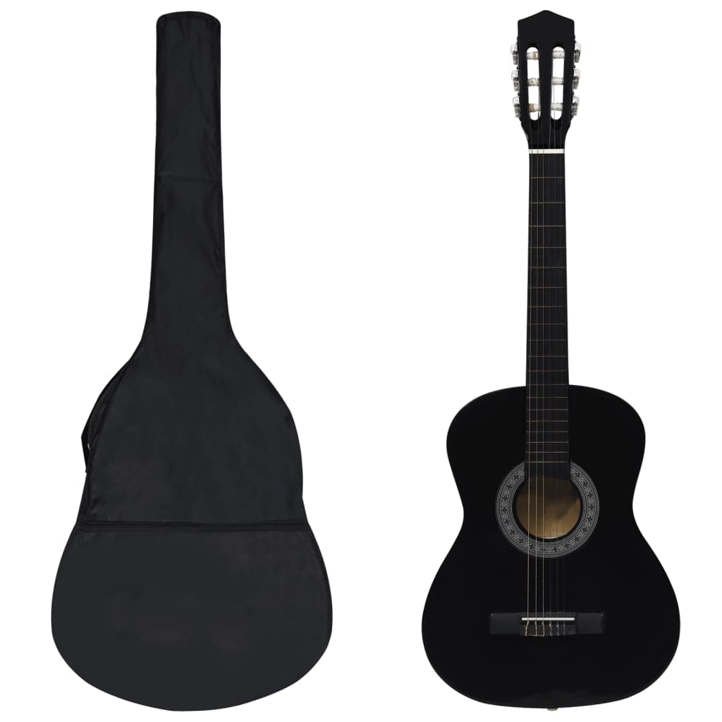 Chitarra Classica con 8 Pezzi Accessori per Principianti Nera 3/4 36 in Legno in Supporti e reggi chitarra Esplodia - Napoli, commercioVirtuoso.it