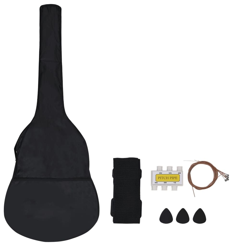 Chitarra Classica con 8 Pezzi Accessori per Principianti Nera 3/4 36 in Legno in Supporti e reggi chitarra Esplodia - Napoli, commercioVirtuoso.it