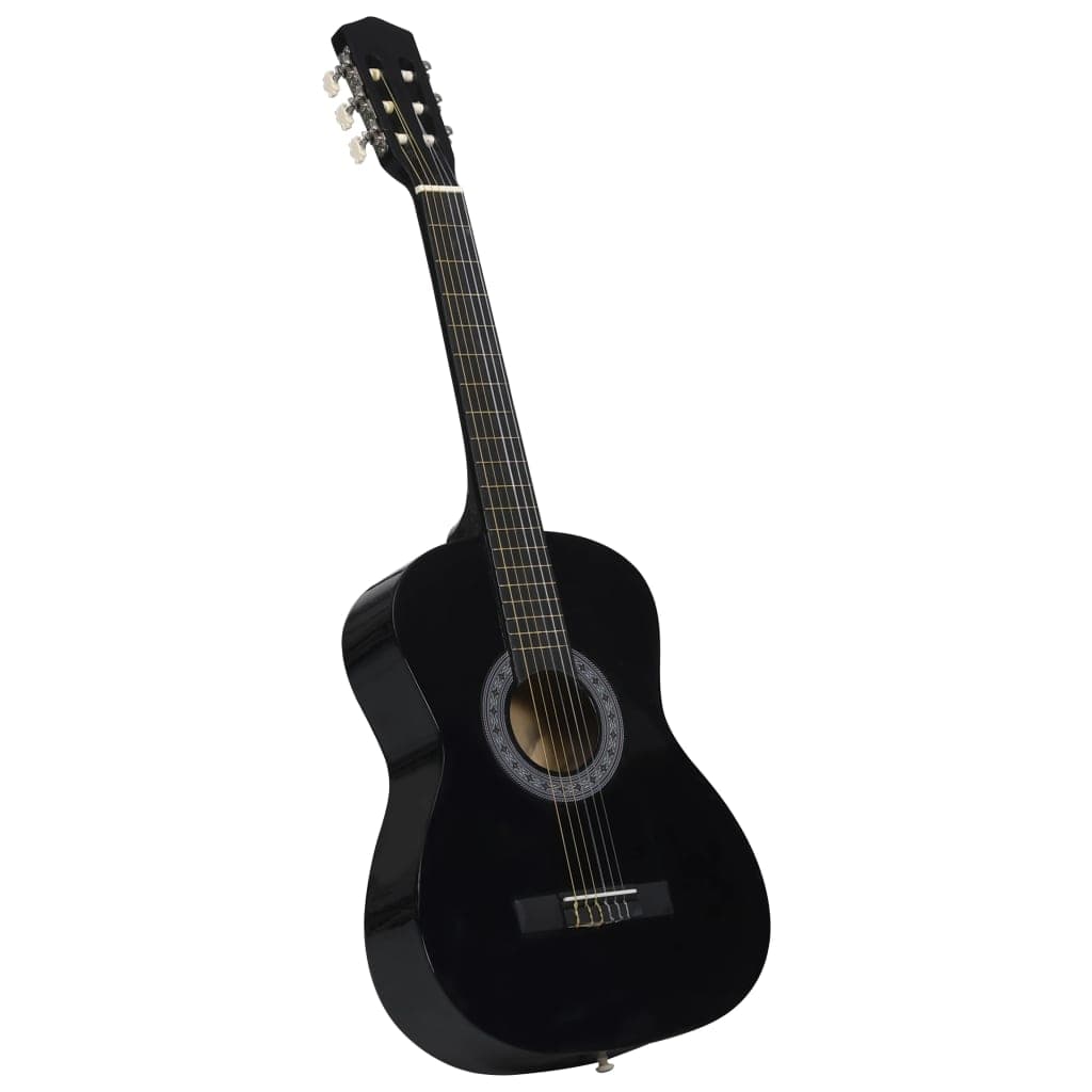 Chitarra Classica con 8 Pezzi Accessori per Principianti Nera 3/4 36 in Legno in Supporti e reggi chitarra Esplodia - Napoli, commercioVirtuoso.it