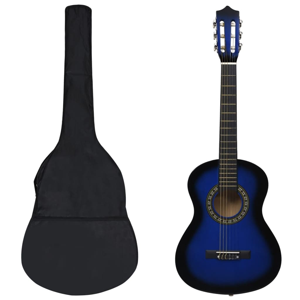 Chitarra Classica con 8 Pezzi Accessori per Principianti Blu 1/2 34 in Legno in Supporti e reggi chitarra Esplodia - Napoli, commercioVirtuoso.it