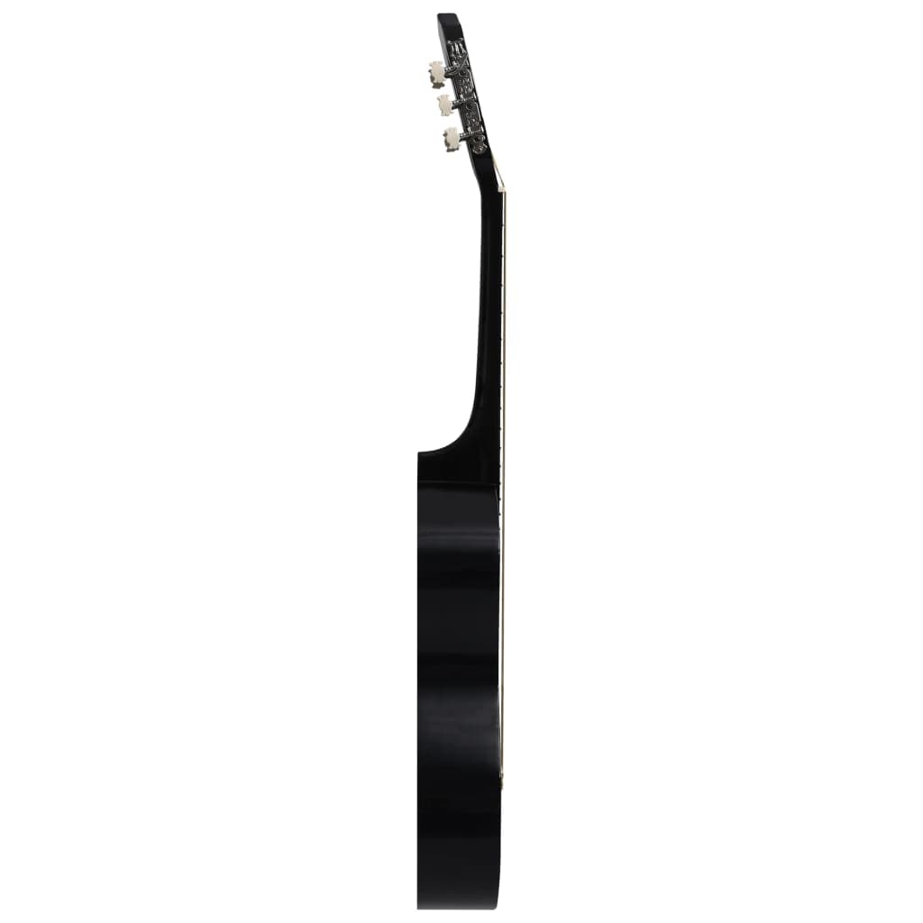 Chitarra Classica Acustica Cutaway Western con 6 Corde Nera 38" in Legno in Presentazione e confezione gioielli Esplodia - Napoli, commercioVirtuoso.it