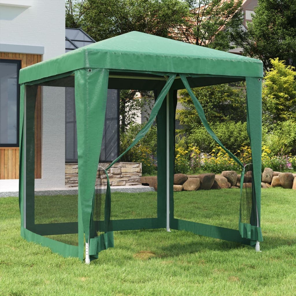 Tenda per Feste con 4 Pareti Laterali in Rete Verde HDPE Telaio in Ferro 2x2 m in Tende per eventi e tendoni Esplodia - Napoli, commercioVirtuoso.it