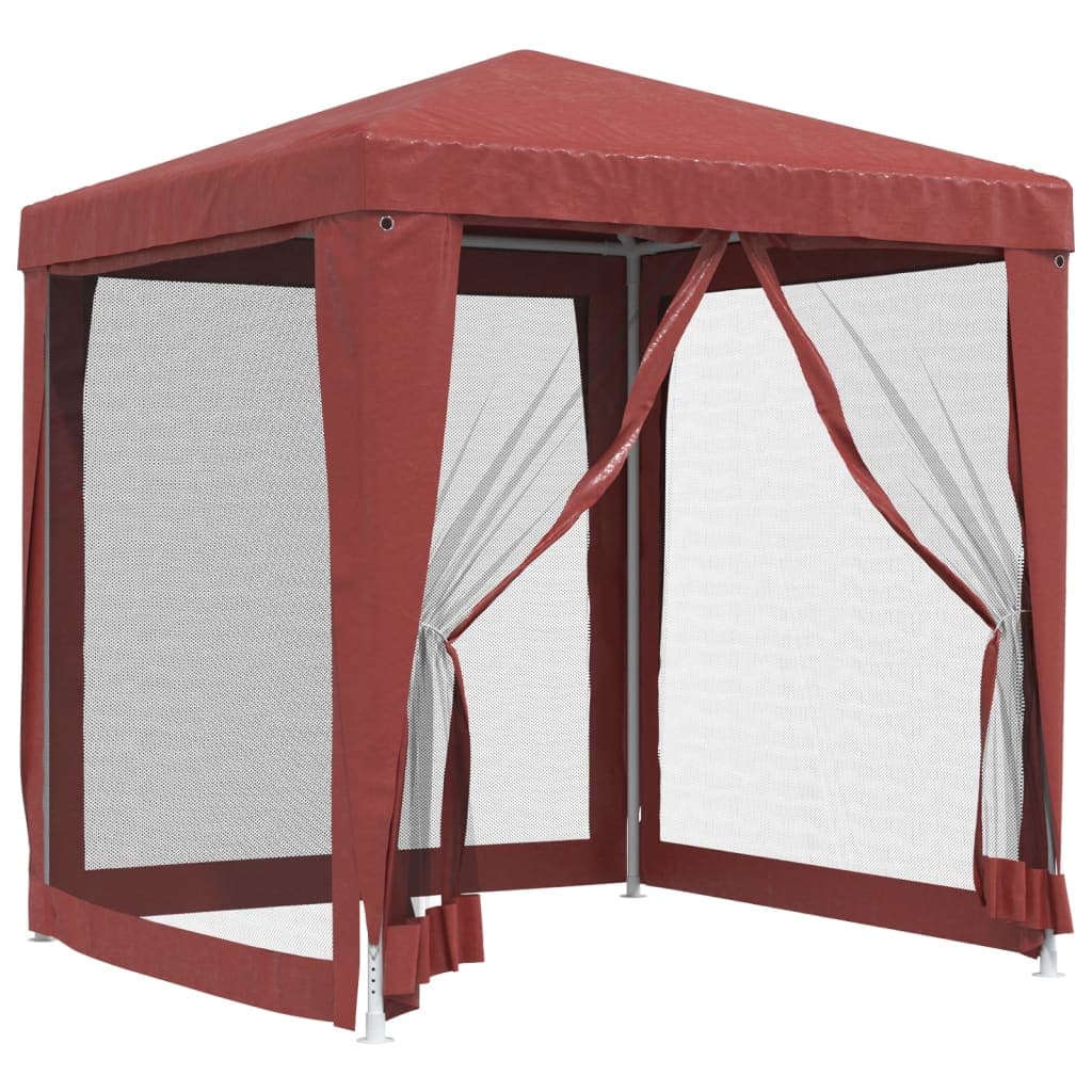 Tenda per Feste con Pareti Laterali in Rete HDPE Telaio in Ferro 2x2 m