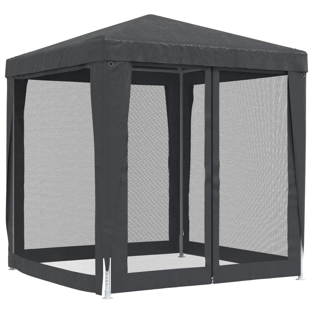 Tenda per Feste con 4 Pareti in Rete Antracite in HDPE Telaio in Ferro 2x2 m in Gazebo Esplodia - Napoli, commercioVirtuoso.it