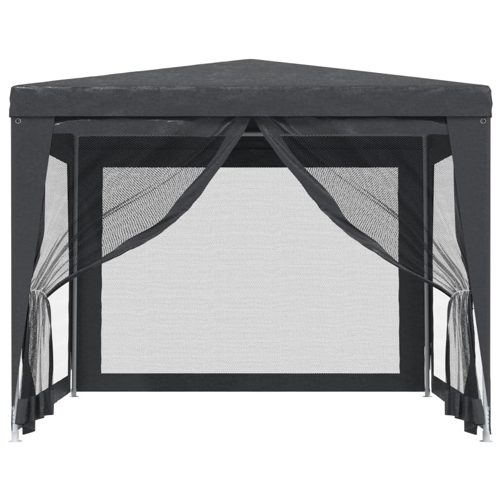 Tenda per Feste con 4 Pareti in Rete Antracite in HDPE Telaio in Ferro 3x3 m 2 m in Gazebo Esplodia - Napoli, commercioVirtuoso.it