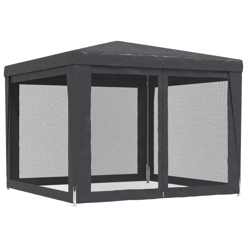 Tenda per Feste con 4 Pareti in Rete Antracite in HDPE Telaio in Ferro 3x3 m 2 m in Gazebo Esplodia - Napoli, commercioVirtuoso.it