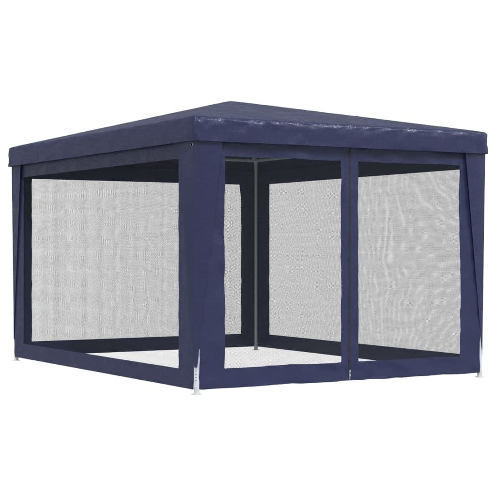 Tenda per Feste con 4 Pareti Laterali in Rete Blu HDPE 3x4 m Rivestimento Ferro in Tende per eventi e tendoni Esplodia - Napoli, commercioVirtuoso.it