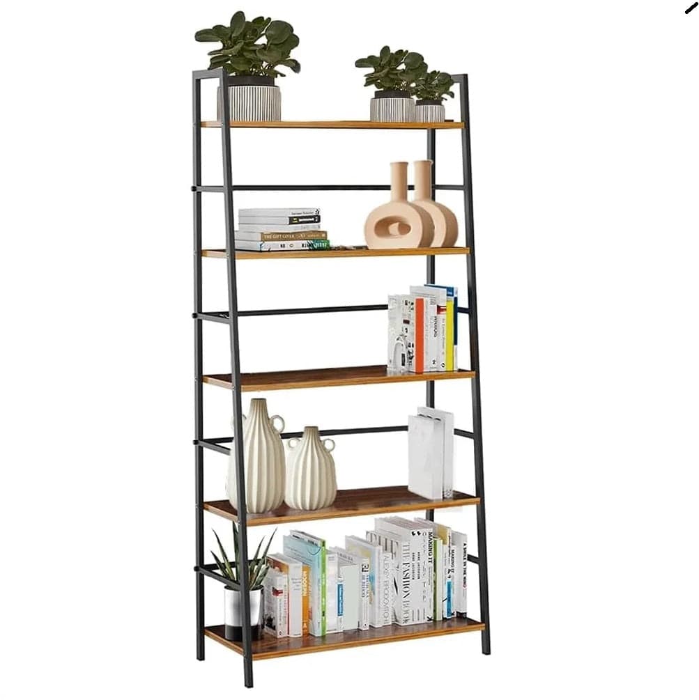 Scaffale Industrial 5 Livelli Mobile Libreria Unità di Mensole 74x34x163 cm Nero in Librerie Danyx - Casoria, commercioVirtuoso.it