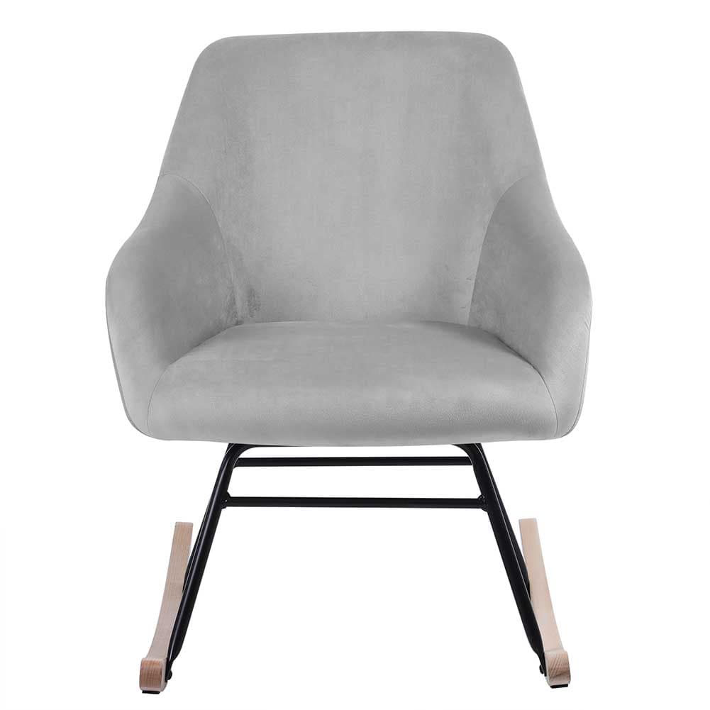 Sedia Dondolo Poltrona Relax Tessuto Imbottito Stile Moderno 60x78x78cm Grigio in Sedie a dondolo Danyx - Casoria, commercioVirtuoso.it
