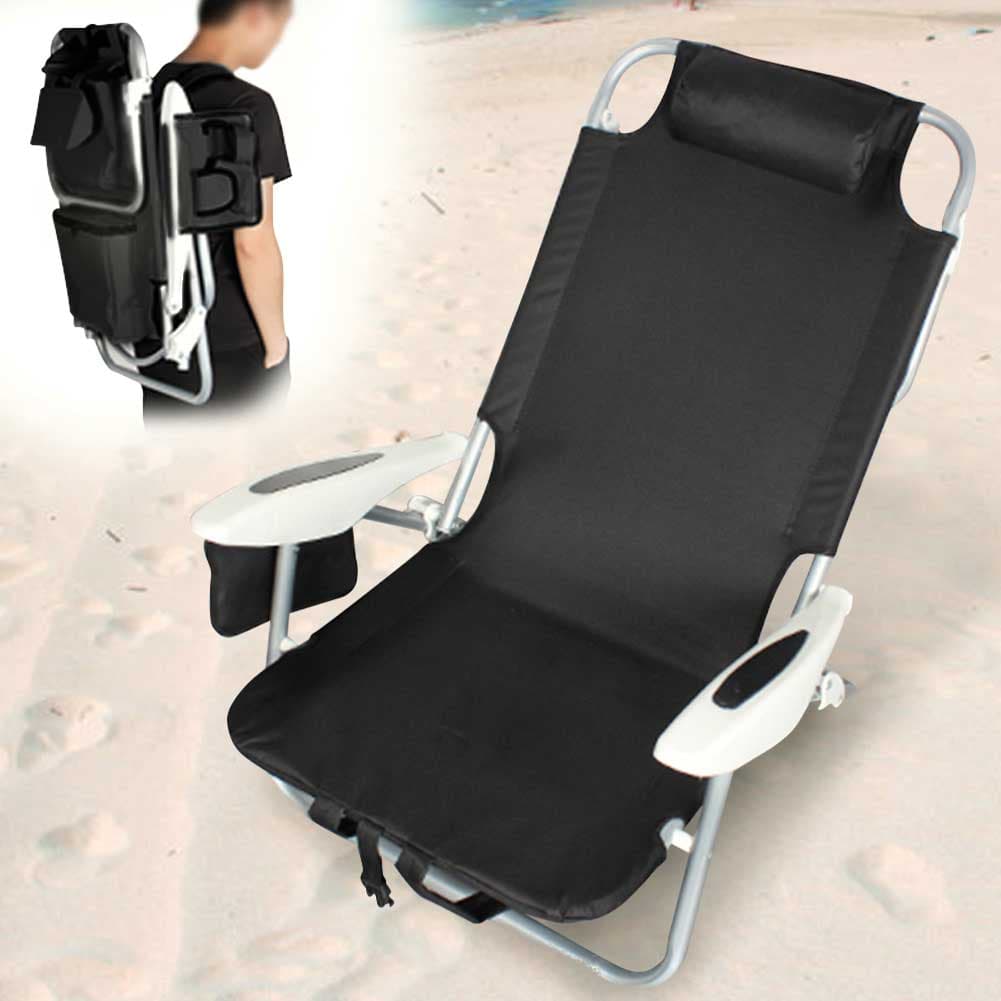 Spiaggina Pieghevole Alluminio con Borsa Termica Reclinabile e Spallacci Nero in Sedie Danyx - Casoria, commercioVirtuoso.it