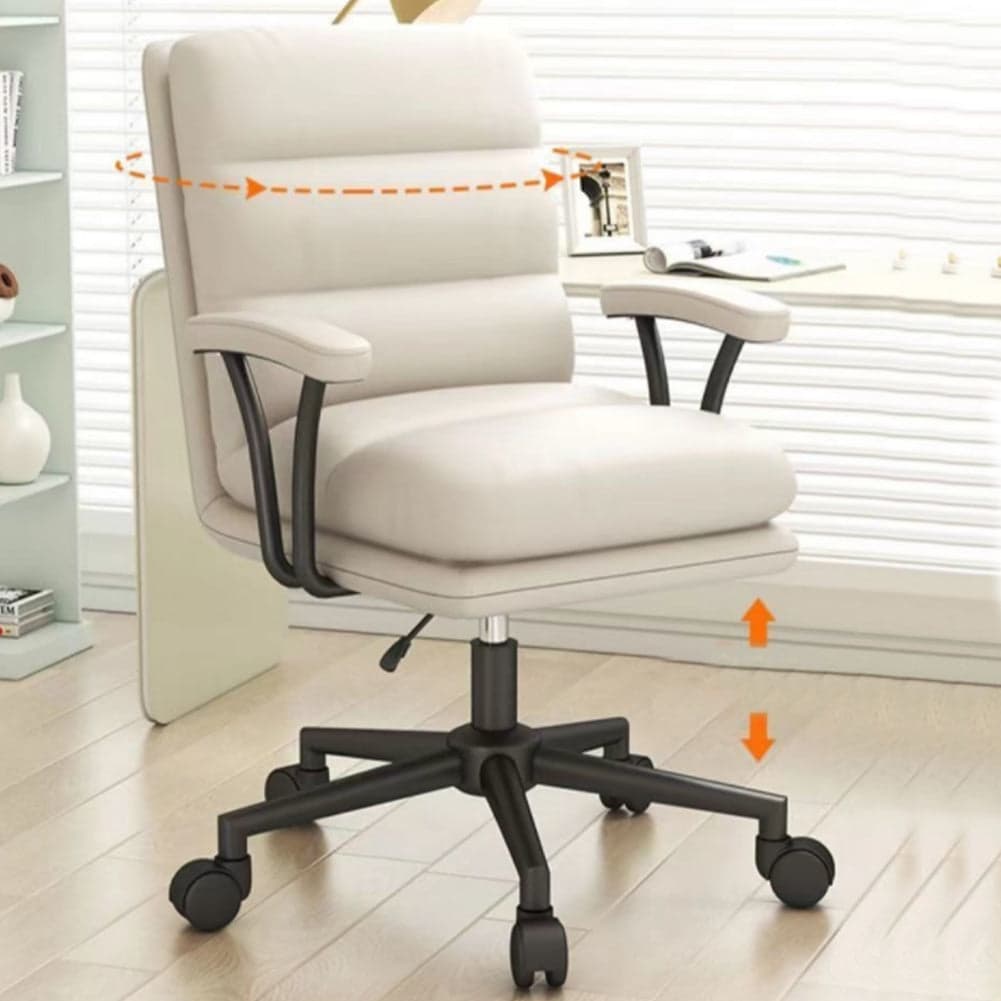 Poltrona da Ufficio Presidenziale Sedia da Scrivania Elegante Beige Altezza Regolabile in Sedie da scrivania Danyx - Casoria, commercioVirtuoso.it