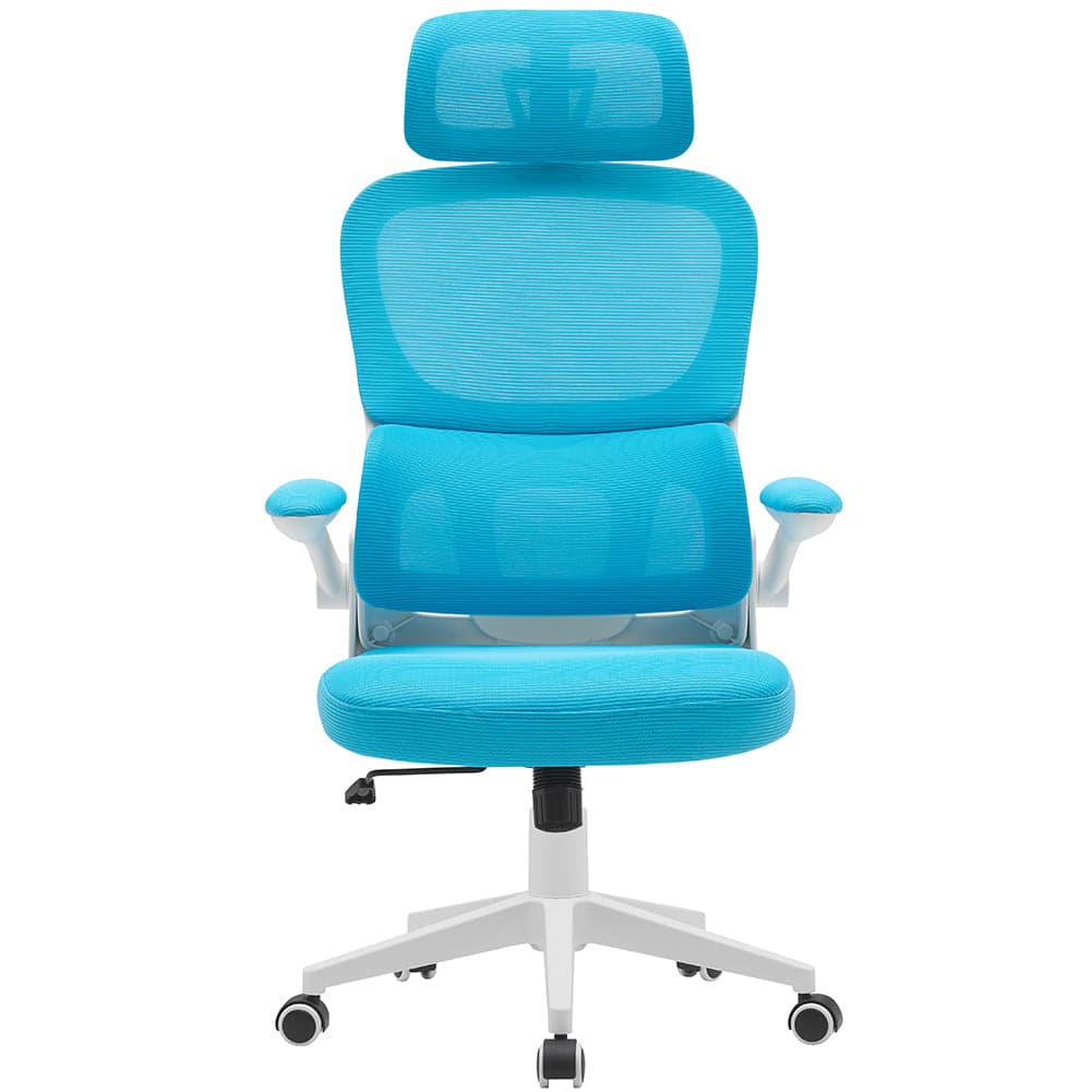 Sedia da Ufficio in Tessuto Antisudore Azzurro e Bianco Poltrona Scrivania in Sedie da scrivania Danyx - Casoria, commercioVirtuoso.it