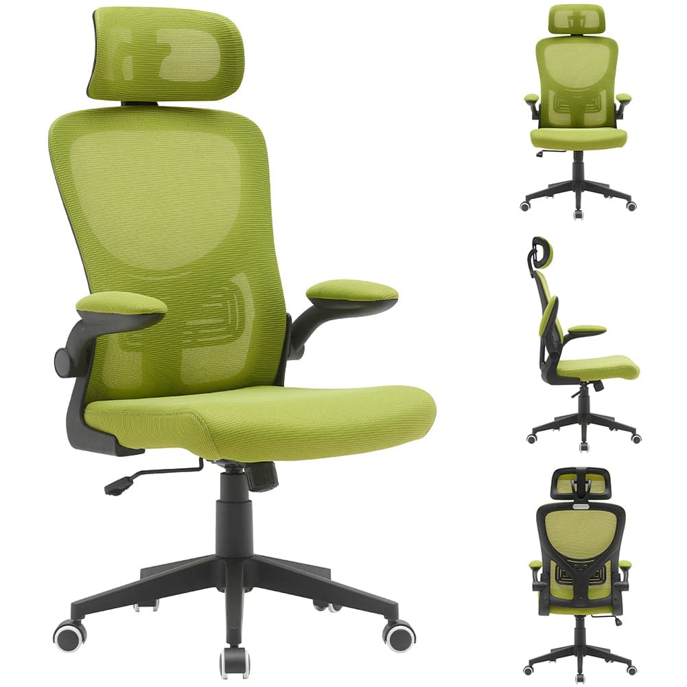 Sedia da Ufficio Tessuto Traspirante Schienale Inclinabile Verde Poltrona da Scrivania Girevole in Sedie da scrivania Danyx - Casoria, commercioVirtuoso.it
