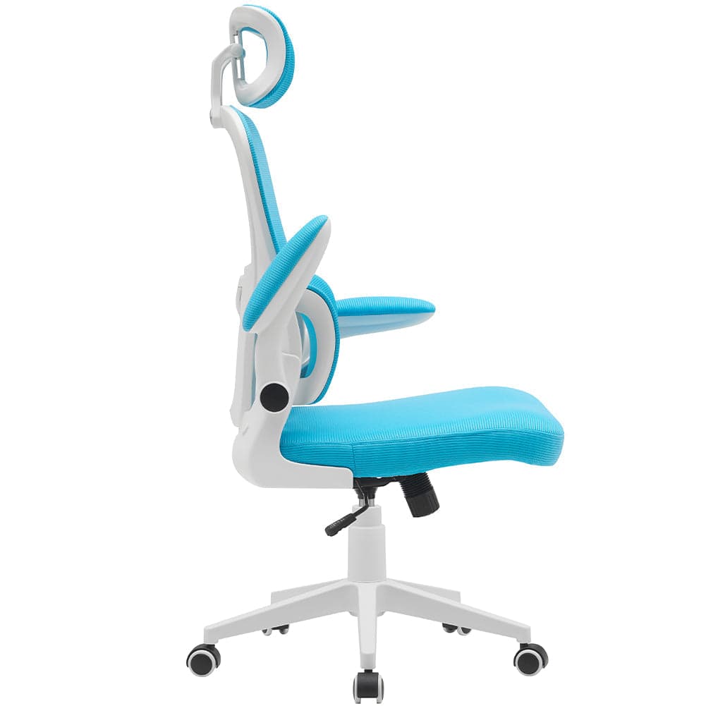 Sedia da Ufficio in Tessuto Antisudore Azzurro e Bianco Poltrona Scrivania in Sedie da scrivania Danyx - Casoria, commercioVirtuoso.it