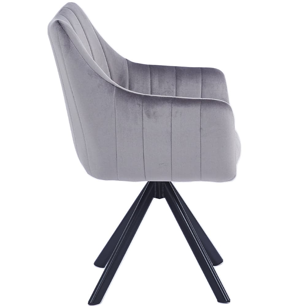 Sedia Girevole Casa Ufficio Ergonomica Poltrona con Rivestimento Velluto Grigio in Sedie da scrivania Danyx - Casoria, commercioVirtuoso.it