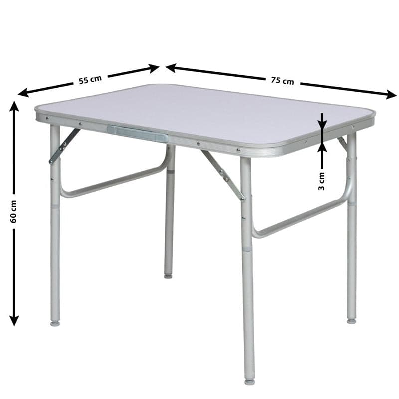 Tavolino PIC NIC Pieghevole in Alluminio 75x55 H60cm Ideale per Campeggio e Gite in Tavoli da picnic Danyx - Casoria, commercioVirtuoso.it