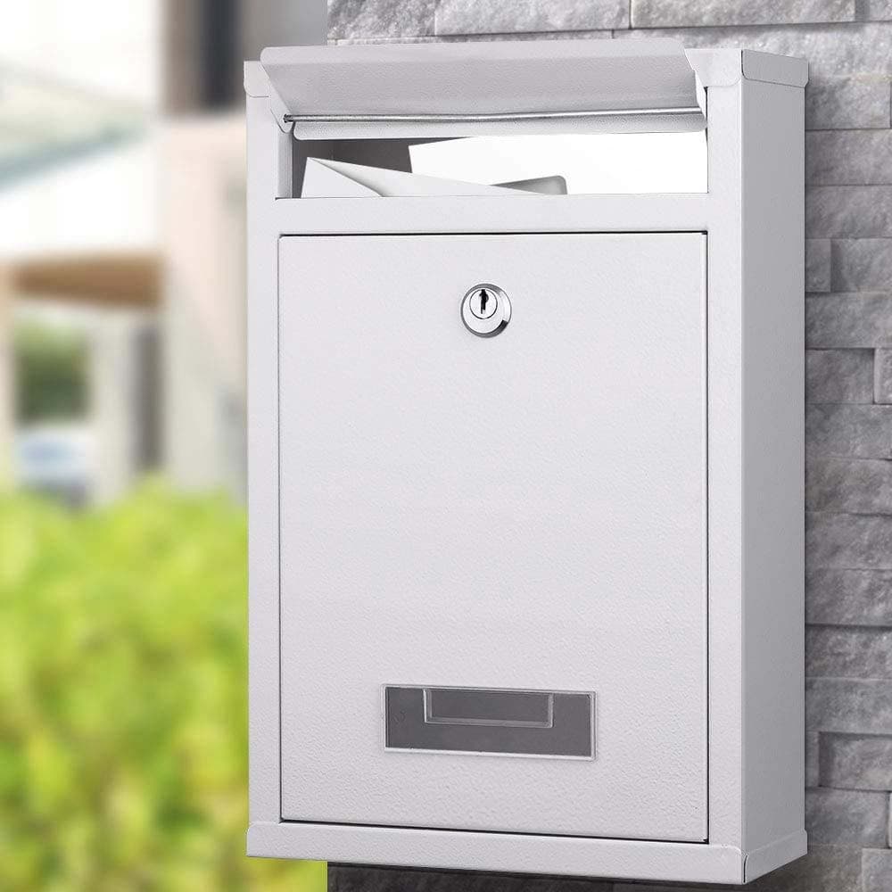 Cassetta Postale in Acciaio Buca per Lettere Interno Esterno Doppia Chiave Bianco in Cassette postali con fissaggio a parete Danyx - Casoria, commercioVirtuoso.it