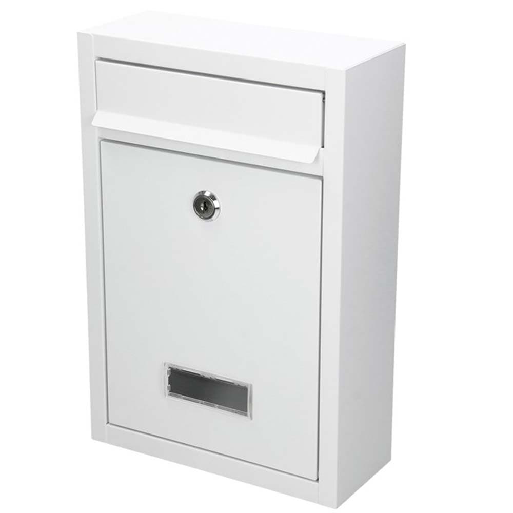 Cassetta Postale in Acciaio Buca per Lettere Interno Esterno Doppia Chiave Bianco in Cassette postali con fissaggio a parete Danyx - Casoria, commercioVirtuoso.it