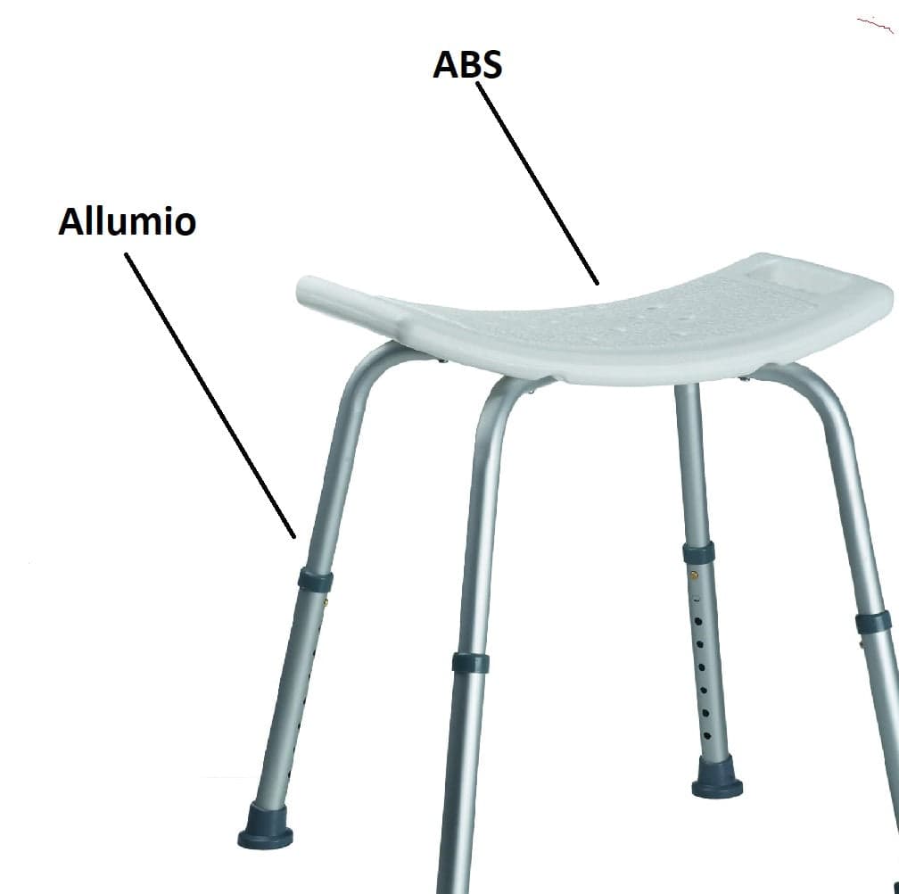 Sedia Sgabello Doccia-Bagno, Anziani Disabili Bambini Altezza Regolabile Antiruggine in Sgabelli per doccia e bagno Danyx - Casoria, commercioVirtuoso.it