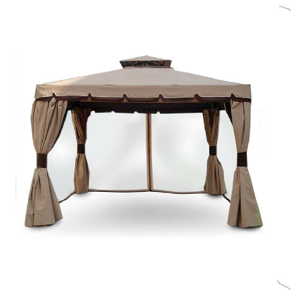 Gazebo 3X3 mt In Alluminio Telo Impermeabile Anti UV Zanzariere laterali Moka in Gazebo Danyx - Casoria, commercioVirtuoso.it
