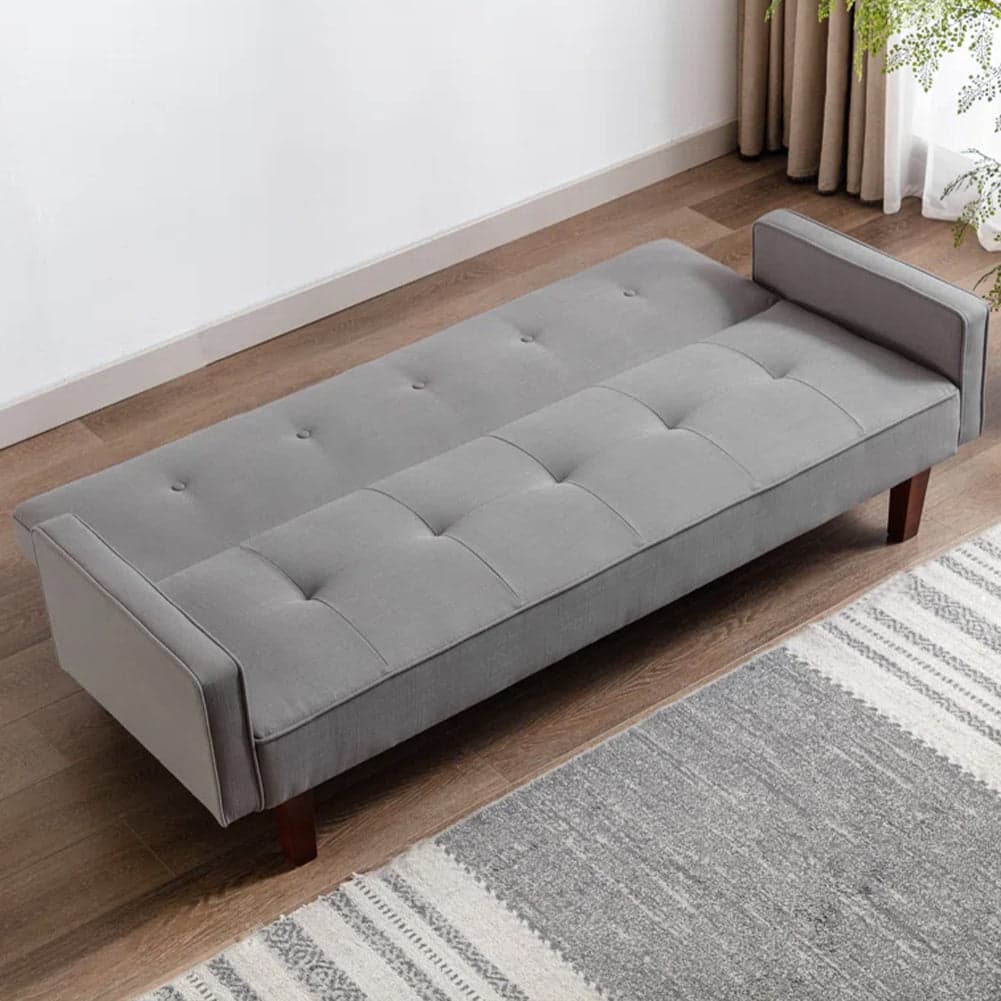 Divano Ribaltabile Letto Clik Clak 3 Posti Tessuto Imbottito Recliner Grigio in Divani Danyx - Casoria, commercioVirtuoso.it