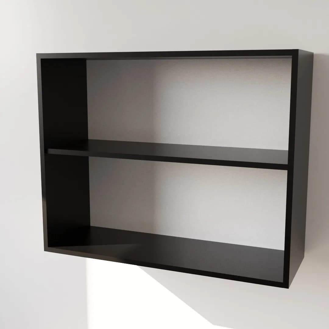 Pensile Cucina in Legno Nobilitato Nero con Ante Altezza 72 cm in prodotto Calandrelli - Napoli, commercioVirtuoso.it