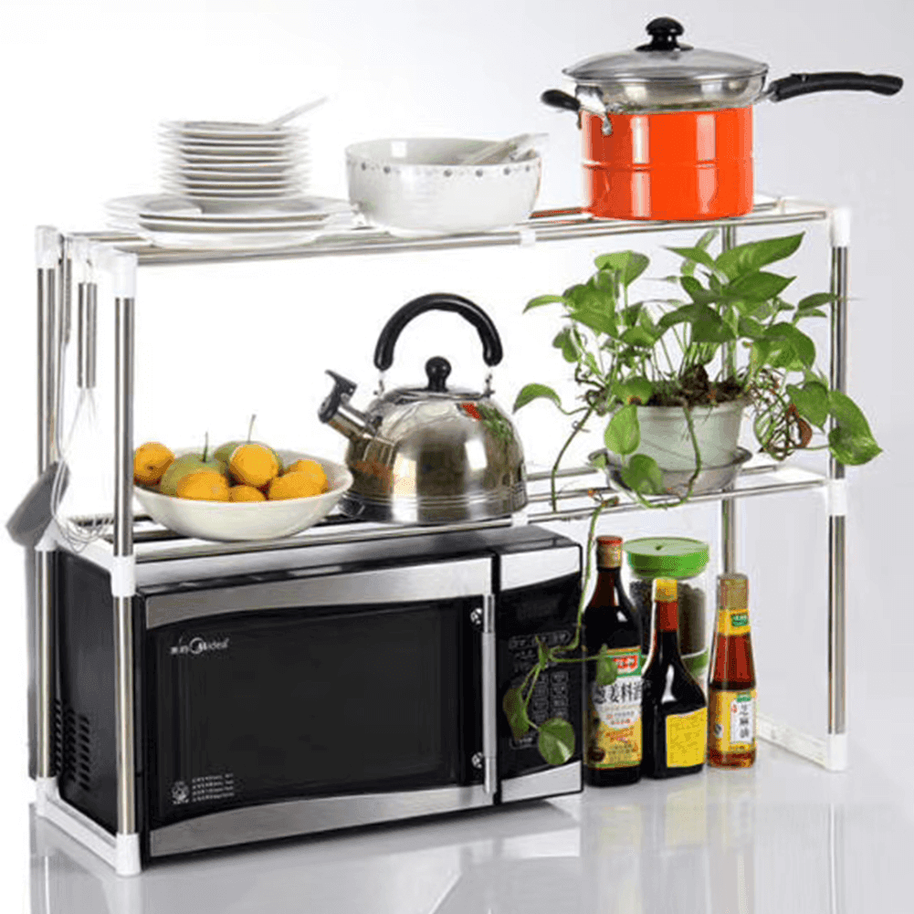 Scaffale Porta Microonde Estensibile Mensola da Cucina Estensibile Salvaspazio