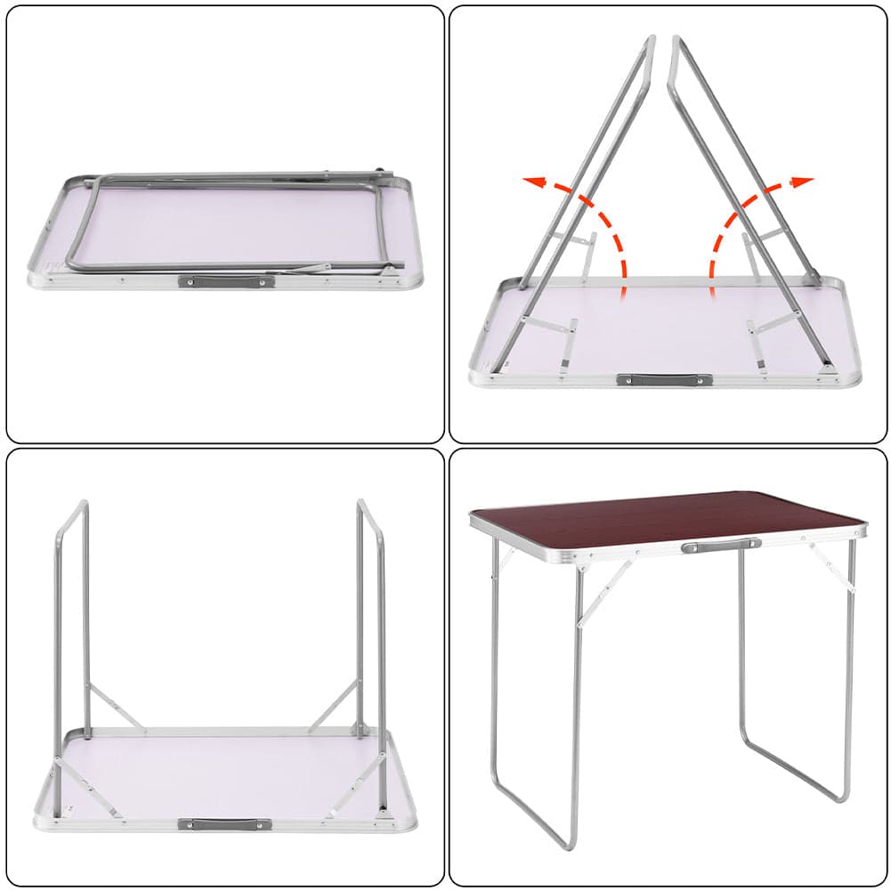 Tavolo PicNic Campeggio con Maniglia Effetto Legno 60x80 H68cm Pieghevole in Tavoli Danyx - Casoria, commercioVirtuoso.it