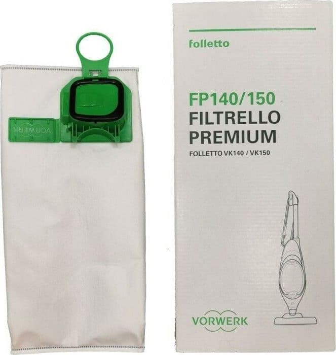 FOLLETTO VK 140 / 150 6 SACCHETTI ASPIRAPOLVERE VORWERK ORIGINALI COD 41432 in prodotto EuroStore07 - Alatri, commercioVirtuoso.it