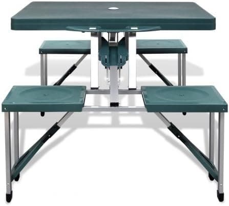 Tavolo Pic Nic Pieghevole Alluminio 85 cm per 4 Persone 4 Sgabelli Campeggio Verde in Tavoli Danyx - Casoria, commercioVirtuoso.it