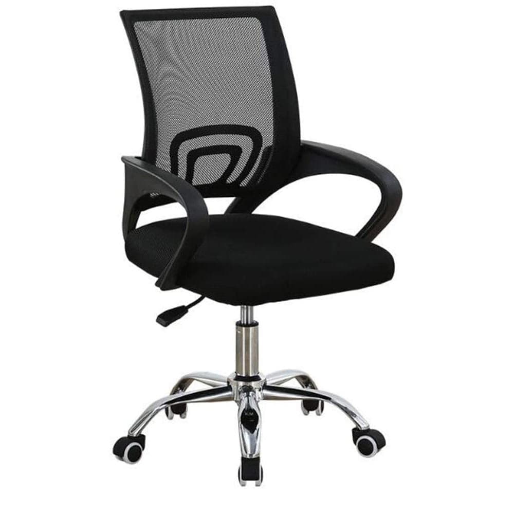 Sedia Ufficio Scrivania Base in Acciaio Girevole Altezza Regolabile Traspirante Nero in Sedie da scrivania Danyx - Casoria, commercioVirtuoso.it