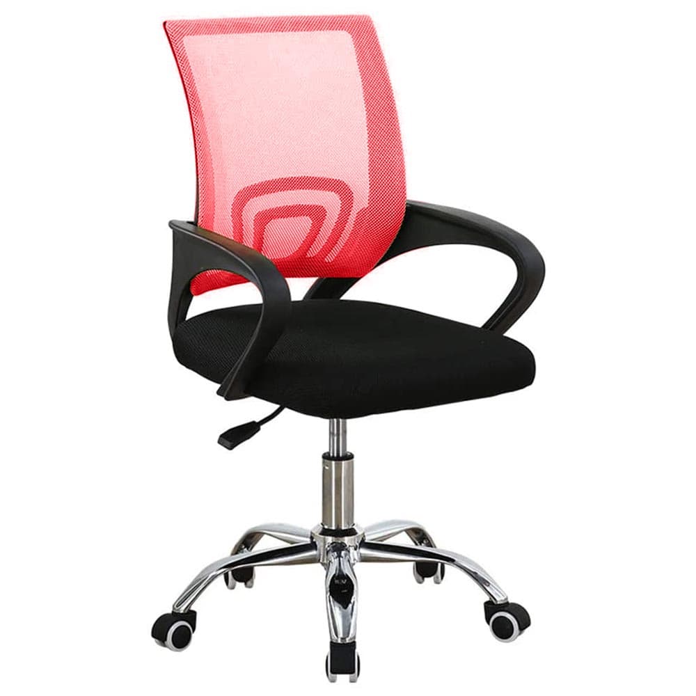 Sedia Ufficio Scrivania Base in Acciaio Girevole Altezza Regolabile Traspirante Rosso in Sedie da scrivania Danyx - Casoria, commercioVirtuoso.it