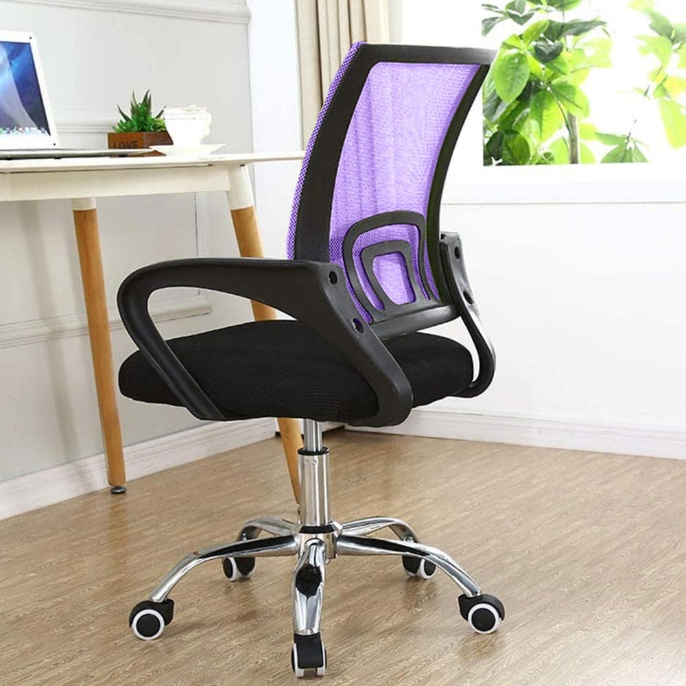 Sedia Ufficio Scrivania Base in Acciaio Girevole Altezza Regolabile Traspirante Viola in Sedie da scrivania Danyx - Casoria, commercioVirtuoso.it
