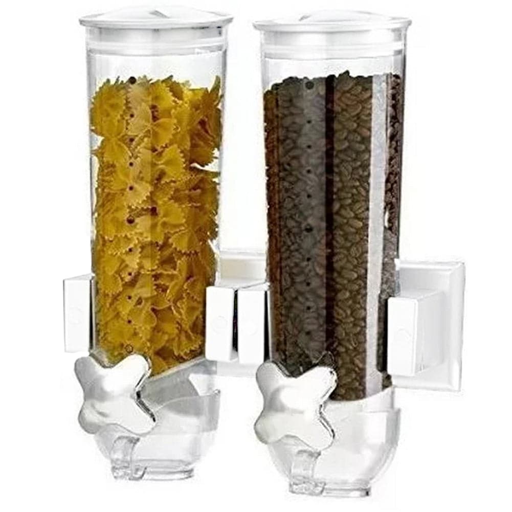 Porta Cereali da Muro 2Posti Dispenser Doppio Distributore Manuale Bianco Casa Hotel in Porta carta da cucina Danyx - Casoria, commercioVirtuoso.it