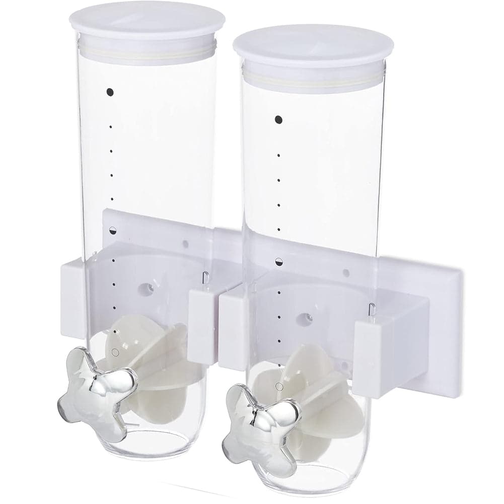 Porta Cereali da Muro 2Posti Dispenser Doppio Distributore Manuale Bianco Casa Hotel in Porta carta da cucina Danyx - Casoria, commercioVirtuoso.it