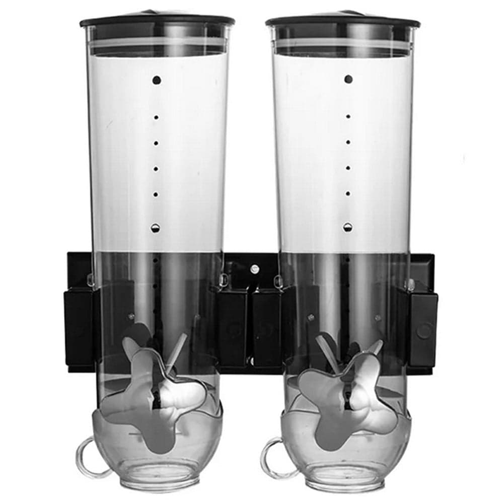 Porta Cereali da Muro 2Posti Dispenser Doppio Distributore Manuale Nero Casa Hotel in Porta carta da cucina Danyx - Casoria, commercioVirtuoso.it