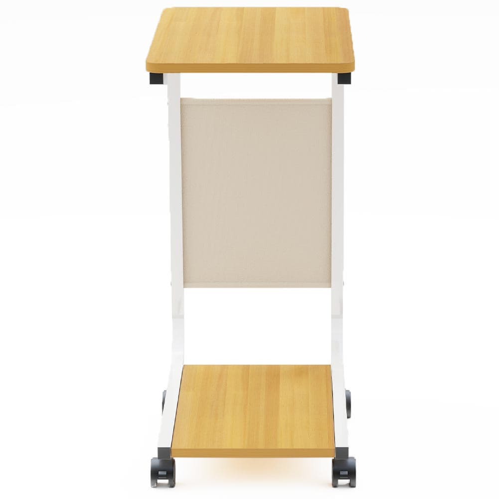 Tavolino per Divano Multifunzione 4 Ruote Moderno Borsa Portaoggetti Quercia in Tavolini bassi Danyx - Casoria, commercioVirtuoso.it