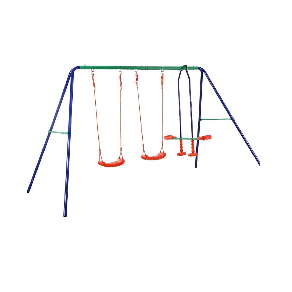 Altalena Giochi da Esterno Dondolo 4 Posti Con Cavalluccio Blu Arancio in Arrampicate e altalene Danyx - Casoria, commercioVirtuoso.it