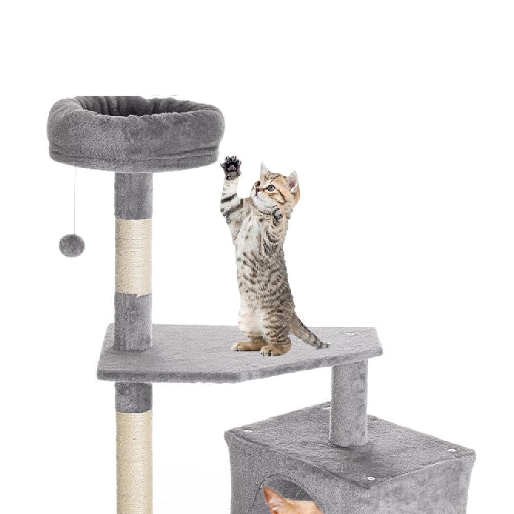 Tiragraffi Gioco Gatti Albero Rifugio Graffiatoio 5Piani 1Palla 1Cuccia Coperta Felini in Alberi tiragraffi Danyx - Casoria, commercioVirtuoso.it