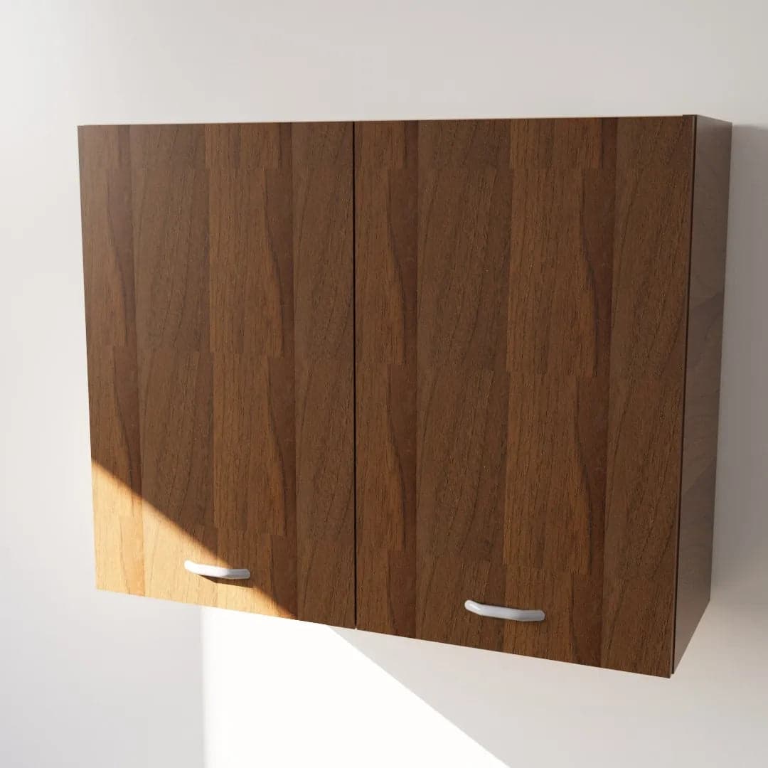 Pensile Cucina in Legno Nobilitato Noce con Ante Altezza 72 cm