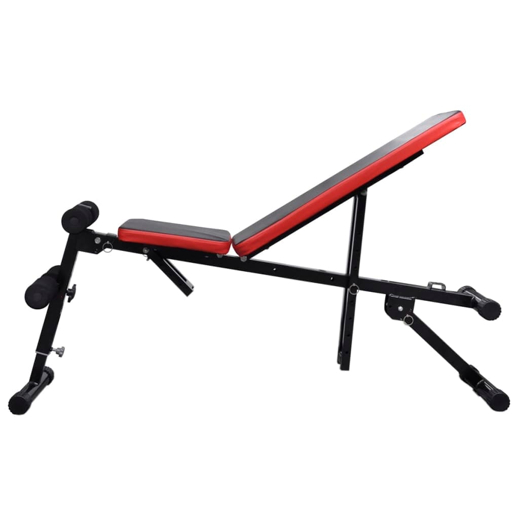 Panca Sit-Up Reclinabile con Bilanciere e Set di Manubri da 60,5 kg Nero e Rosso in Panche regolabili Esplodia - Napoli, commercioVirtuoso.it